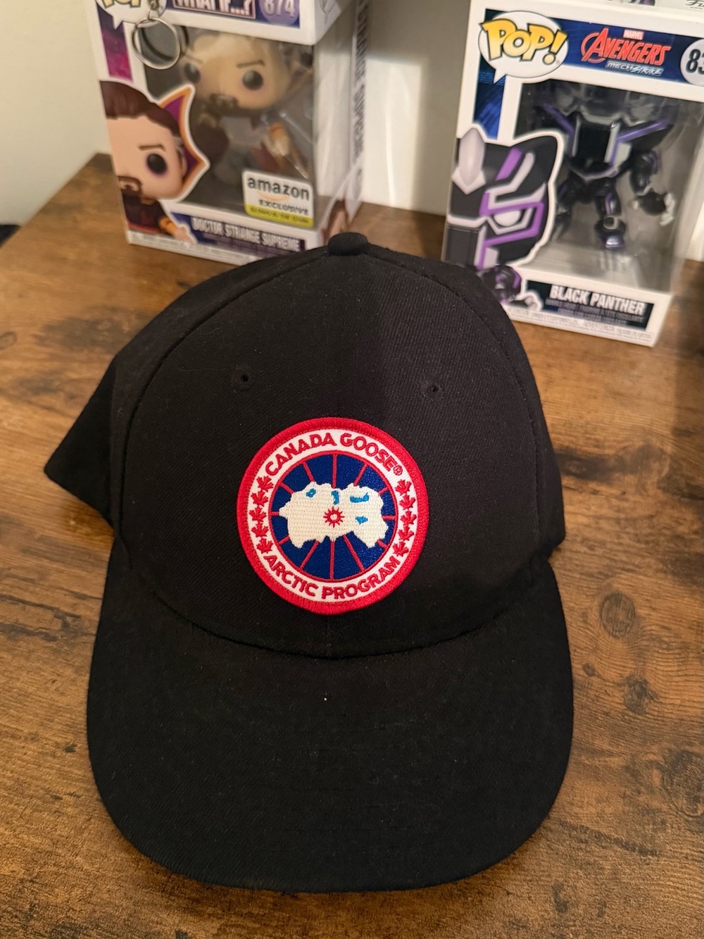 Canada Goose Black Men’s Baseball Cap with Red, White & Blue Patch